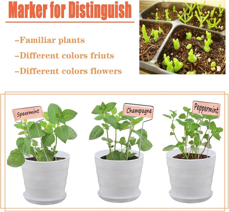 GHAMYEE 30pcs Plant Labels Copper Plant Markers for Outdoor Plants 6inch Plant Labels for Seedlings Outdoor Garden Waterproof Plant Tags and Labels for Flower Vegetable Herbs Greenhouse (6 in, Copper) - Image 3